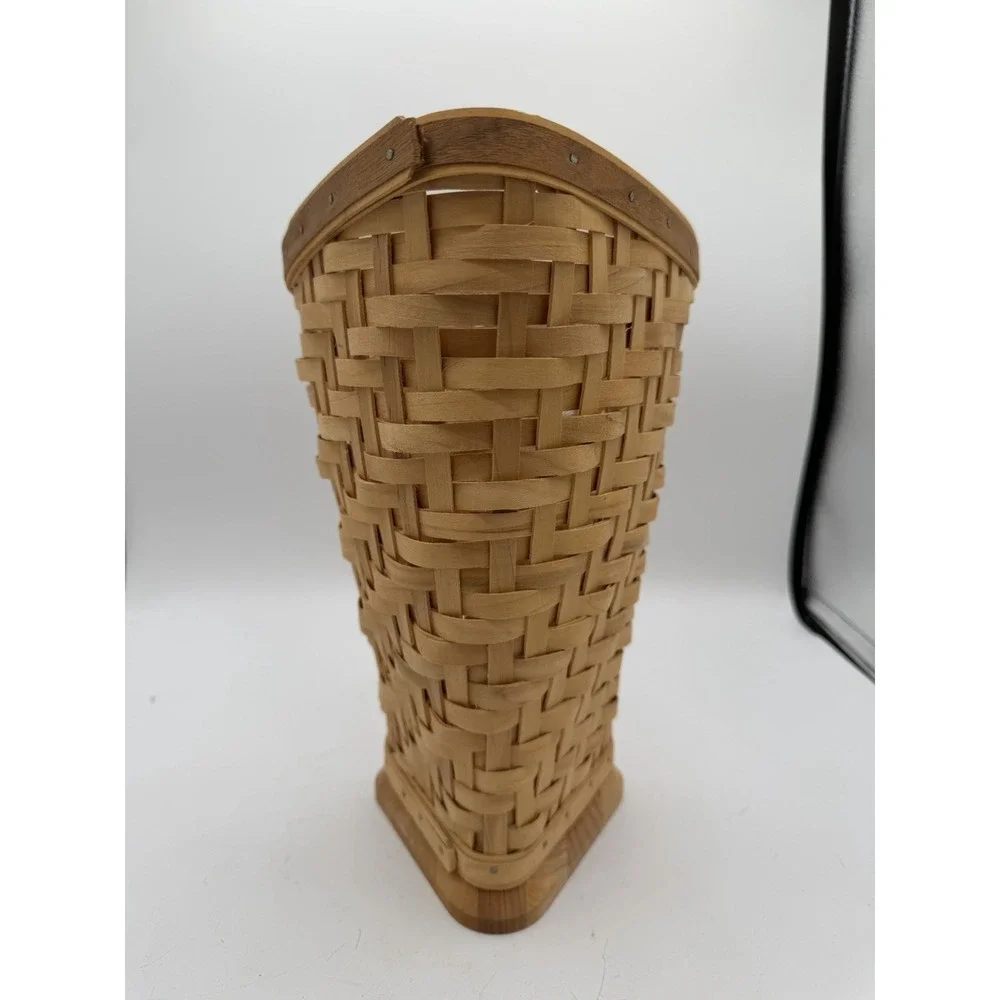 Longaberger 2005 Heartwood Vase Basket Combo 🧺🌿 – Basket & Protector